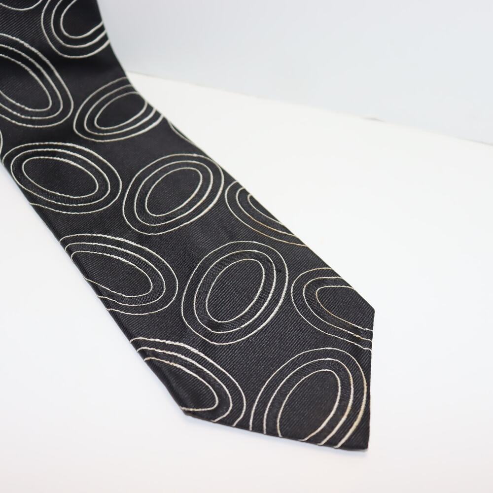Vintage Alfani Silk Abstract Loop Pattern‎ Tie 3.5” Wide